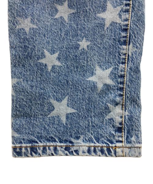 Hysteric Glamour（ヒステリックグラマー）Hysteric Glamour (ヒステリックグラマー) GUESS (ゲス) スター柄バギーデニムパンツ インディゴ サイズ:26の古着・服飾アイテム