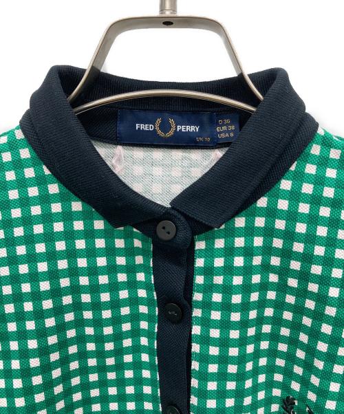 FRED PERRY（フレッドペリー）FRED PERRY (フレッドペリー) Amy Winehouse (アイミー・ワインハウス) クロップドポロシャツ グリーン サイズ:36の古着・服飾アイテム