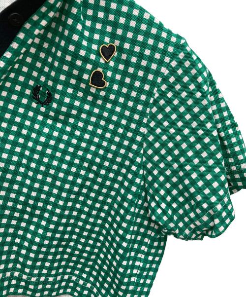 FRED PERRY（フレッドペリー）FRED PERRY (フレッドペリー) Amy Winehouse (アイミー・ワインハウス) クロップドポロシャツ グリーン サイズ:36の古着・服飾アイテム