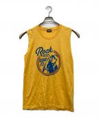 Hysteric Glamourヒステリックグラマー）の古着「ROCK SOCIETY ノースリーブ」｜イエロー