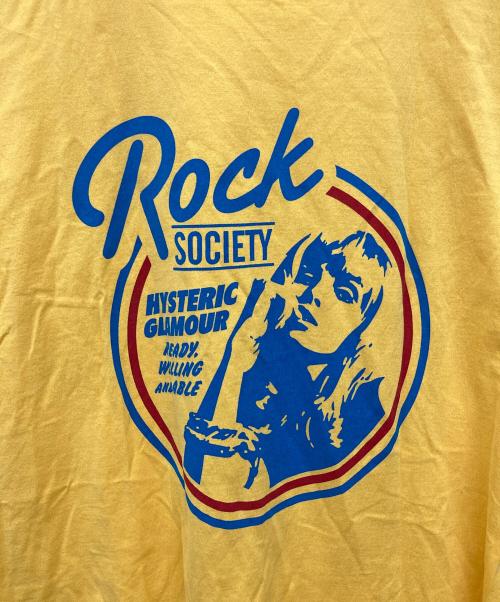 Hysteric Glamour（ヒステリックグラマー）Hysteric Glamour (ヒステリックグラマー) ROCK SOCIETY ノースリーブ イエロー サイズ:FREEの古着・服飾アイテム