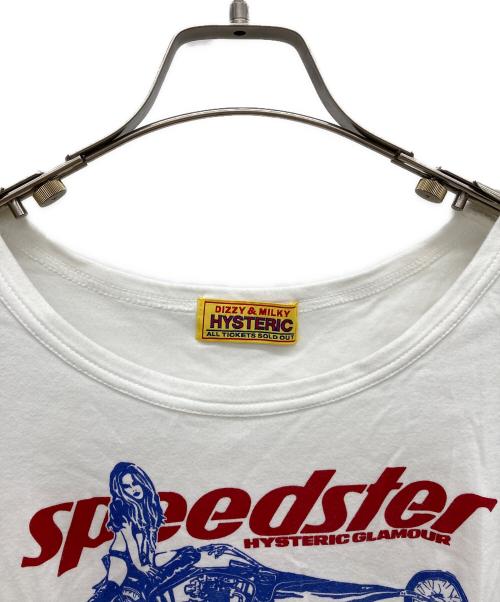 Hysteric Glamour（ヒステリックグラマー）Hysteric Glamour (ヒステリックグラマー) SPEEDSTER チビTシャツ ホワイト サイズ:Freeの古着・服飾アイテム