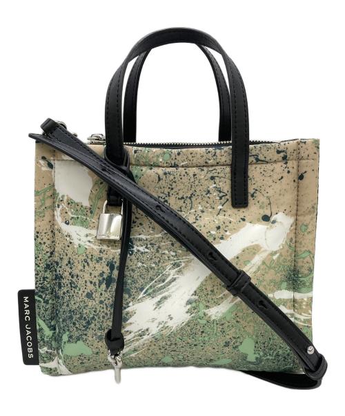 MARC JACOBS（マークジェイコブス）MARC JACOBS (マークジェイコブス) Mini Black Multi Splatter Print Nylon Tote グリーン サイズ:なしの古着・服飾アイテム