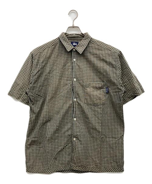 stussy（ステューシー）stussy (ステューシー) 半袖チェックシャツ マルチカラー サイズ:Ｌの古着・服飾アイテム