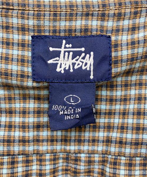 stussy（ステューシー）stussy (ステューシー) 半袖チェックシャツ マルチカラー サイズ:Ｌの古着・服飾アイテム
