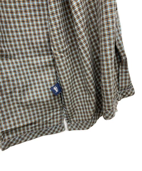 stussy（ステューシー）stussy (ステューシー) 半袖チェックシャツ マルチカラー サイズ:Ｌの古着・服飾アイテム