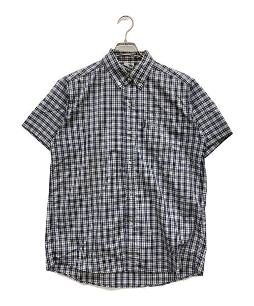 stussy（ステューシー）stussy (ステューシー) 半袖チェックシャツ ネイビー サイズ:Ｍの古着・服飾アイテム