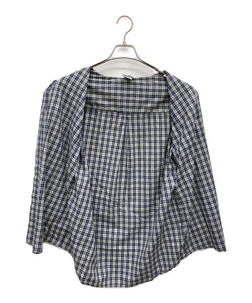 stussy（ステューシー）stussy (ステューシー) 半袖チェックシャツ ネイビー サイズ:Ｍの古着・服飾アイテム