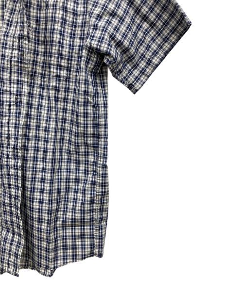 stussy（ステューシー）stussy (ステューシー) 半袖チェックシャツ ネイビー サイズ:Ｍの古着・服飾アイテム
