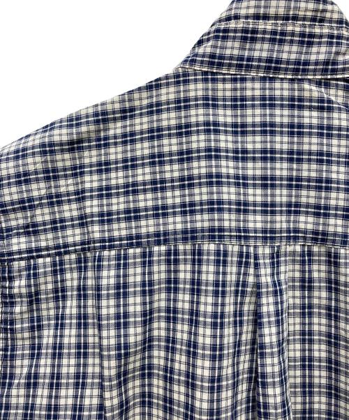 stussy（ステューシー）stussy (ステューシー) 半袖チェックシャツ ネイビー サイズ:Ｍの古着・服飾アイテム