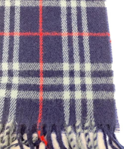 BURBERRY LONDON（バーバリーロンドン）BURBERRY LONDON (バーバリーロンドン) チェックマフラー ネイビーの古着・服飾アイテム