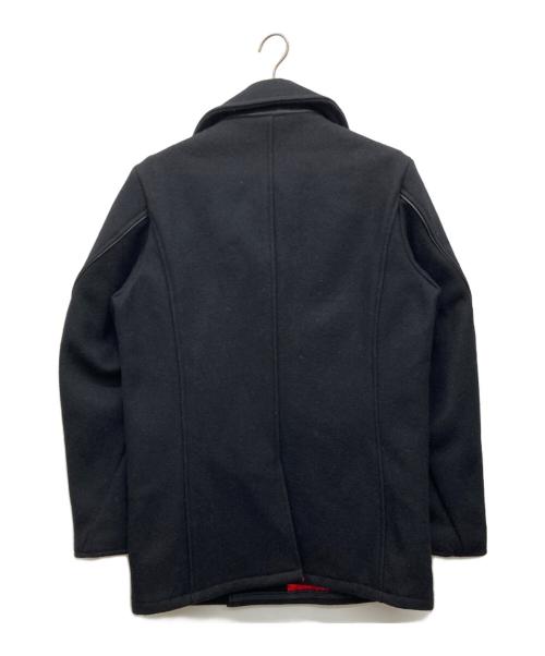 Schott（ショット）Schott (ショット) レザーパイピングPコート ネイビー サイズ:40の古着・服飾アイテム