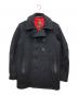 Schott（ショット）の古着「レザーパイピングPコート」｜ネイビー