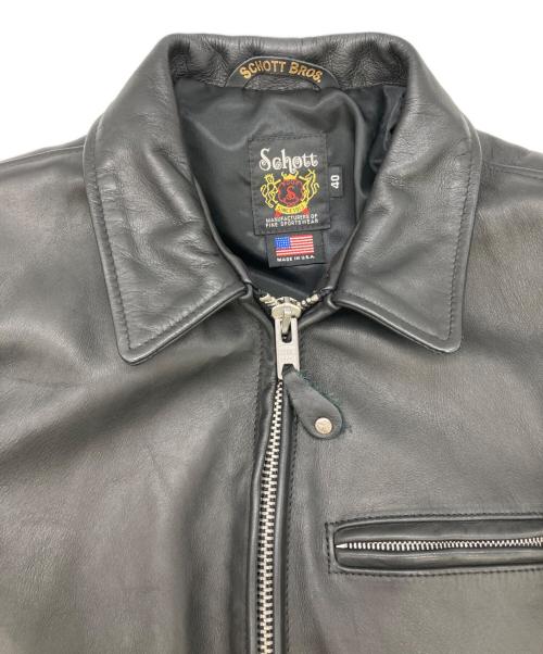 Schott（ショット）Schott (ショット) 103US レザートラッカージャケット ブラック サイズ:40の古着・服飾アイテム