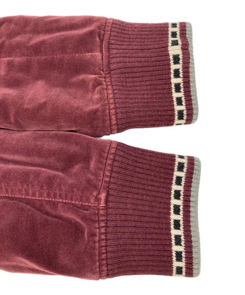 Hysteric Glamour（ヒステリックグラマー）Hysteric Glamour (ヒステリックグラマー) 刺繍ロゴベロアスカジャン レッド サイズ:FREEの古着・服飾アイテム