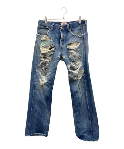 LEVI'S（リーバイス）LEVI'S (リーバイス) 00s 501 クラッシュデニムパンツ インディゴ サイズ:W33 L32の古着・服飾アイテム