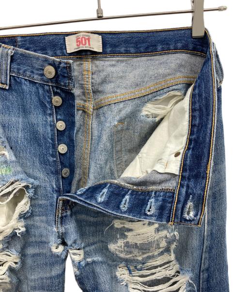 LEVI'S（リーバイス）LEVI'S (リーバイス) 00s 501 クラッシュデニムパンツ インディゴ サイズ:W33 L32の古着・服飾アイテム