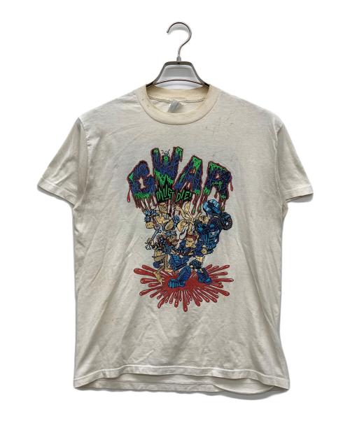GWAR（グワァー）GWAR (グワァー) メタルプリントTシャツ ホワイト サイズ:LARGEの古着・服飾アイテム