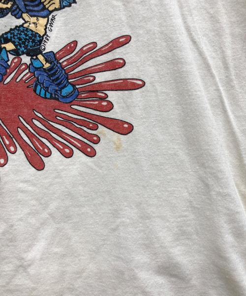 GWAR（グワァー）GWAR (グワァー) メタルプリントTシャツ ホワイト サイズ:LARGEの古着・服飾アイテム