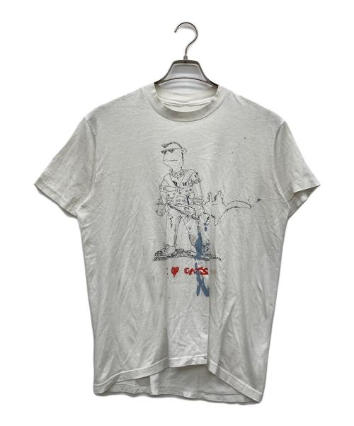 USED（ユーズド）USED (ユーズド) プリントTシャツ ホワイト サイズ:不明の古着・服飾アイテム