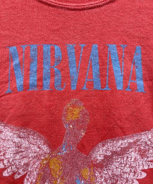 NIRVANA（ニルヴァーナ）NIRVANA (ニルヴァーナ) 長袖Tシャツ レッド サイズ:Mの古着・服飾アイテム