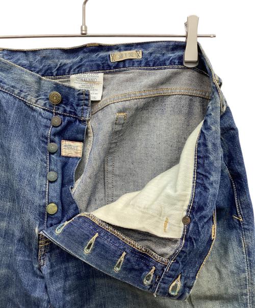 POLO RALPH LAUREN（ポロ・ラルフローレン）POLO RALPH LAUREN (ポロ・ラルフローレン) ブーツカットボタンフライデニムパンツ インディゴ サイズ:36×32の古着・服飾アイテム