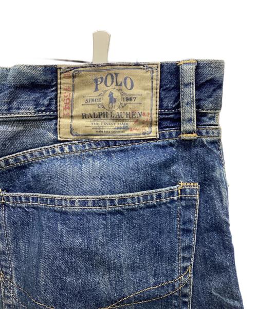 POLO RALPH LAUREN（ポロ・ラルフローレン）POLO RALPH LAUREN (ポロ・ラルフローレン) ブーツカットボタンフライデニムパンツ インディゴ サイズ:36×32の古着・服飾アイテム