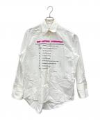 MM6 Maison Margielaエムエムシックスメゾンマルジェラ）の古着「Label Declaration Shirt」｜ホワイト