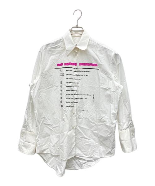 MM6 Maison Margiela（エムエムシックスメゾンマルジェラ）MM6 Maison Margiela (エムエムシックスメゾンマルジェラ) Label Declaration Shirt ホワイト サイズ:36の古着・服飾アイテム