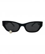Kimhekimキムヘキム）の古着「PEARL TEAR CAT-EYE SUNGLASSES」｜ブラック