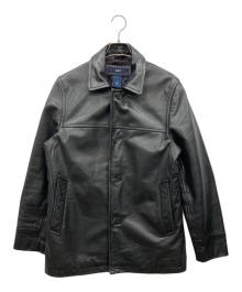 GAP（ギャップ）の古着「レザーカーコート」｜ブラック