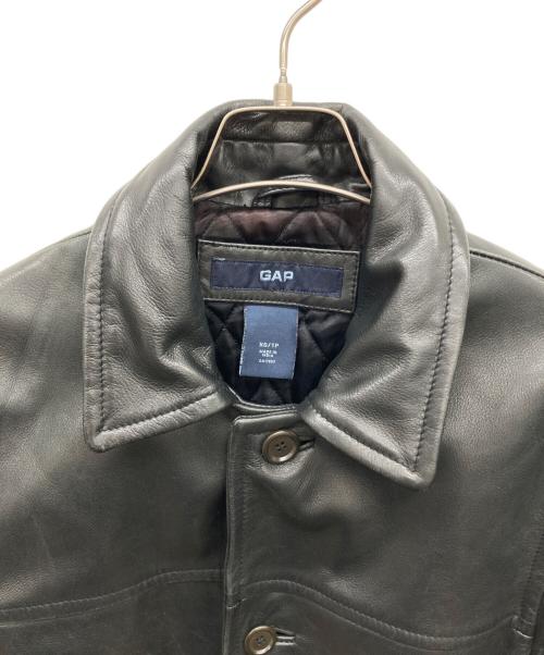 GAP（ギャップ）GAP (ギャップ) レザーカーコート ブラック サイズ:XSの古着・服飾アイテム