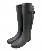 HUNTERハンター）の古着「Refined Slim Fit Tall Contrast Boot」｜ブラック