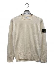 STONE ISLAND（ストーンアイランド）の古着「クルーネックラムウールニット」｜アイボリー