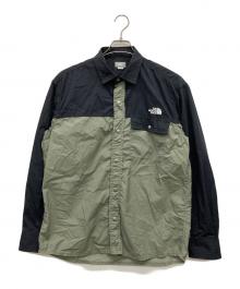 THE NORTH FACE（ザ ノース フェイス）の古着「L/S Nuptse Shirt」｜ブラック×カーキ