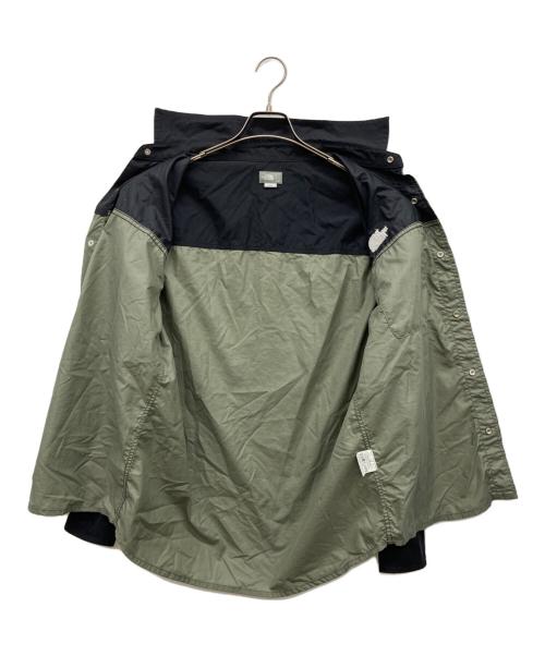 THE NORTH FACE（ザ ノース フェイス）THE NORTH FACE (ザ ノース フェイス) L/S Nuptse Shirt ブラック×カーキ サイズ:Mの古着・服飾アイテム