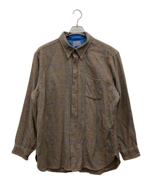 PENDLETON（ペンドルトン）PENDLETON (ペンドルトン) 70s ウールシャツ ブラウン サイズ:XLの古着・服飾アイテム
