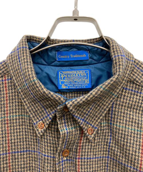 PENDLETON（ペンドルトン）PENDLETON (ペンドルトン) 70s ウールシャツ ブラウン サイズ:XLの古着・服飾アイテム