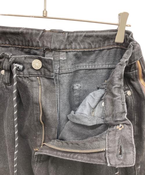 USED（ユーズド）USED (ユーズド) ギミックデニムパンツ ブラック サイズ:不明の古着・服飾アイテム