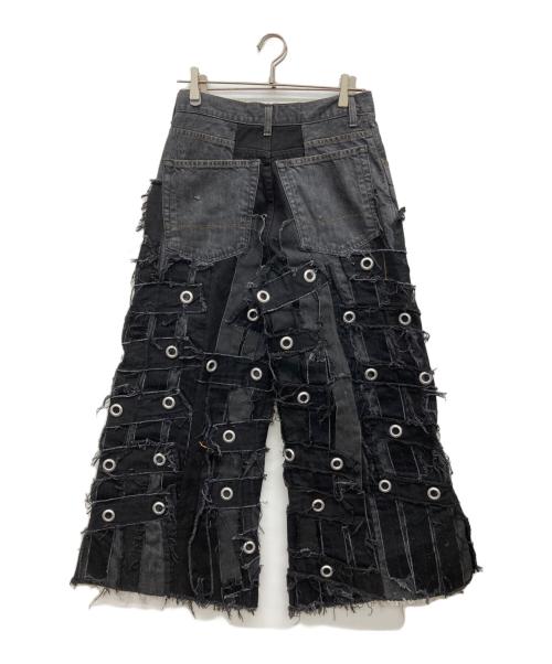 USED（ユーズド）USED (ユーズド) ギミックデニムパンツ ブラック サイズ:42×30の古着・服飾アイテム
