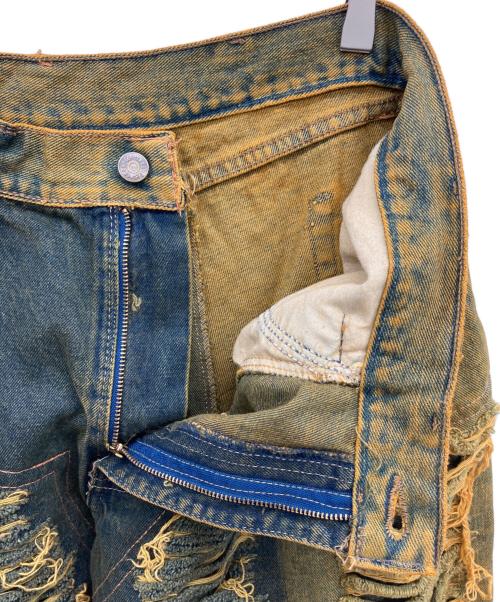 USED（ユーズド）USED (ユーズド) カスタムデニムパンツ インディゴ サイズ:不明の古着・服飾アイテム