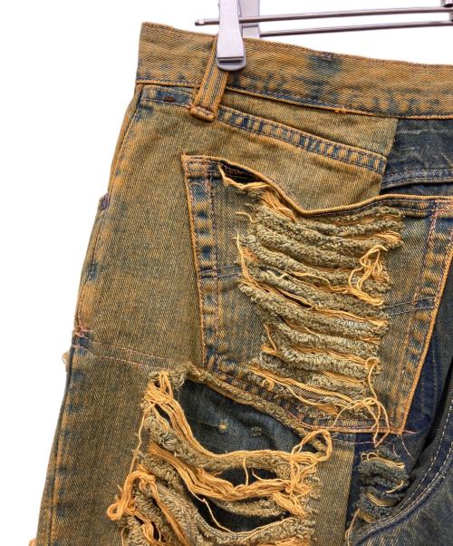 USED（ユーズド）USED (ユーズド) カスタムデニムパンツ インディゴ サイズ:不明の古着・服飾アイテム