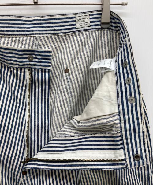 ordinary fits（オーディナリーフィッツ）Ordinary fits (オーディナリーフィッツ) ヒッコリーパンツ ホワイト サイズ:32の古着・服飾アイテム