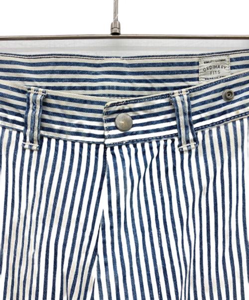 ordinary fits（オーディナリーフィッツ）Ordinary fits (オーディナリーフィッツ) ヒッコリーパンツ ホワイト サイズ:32の古着・服飾アイテム