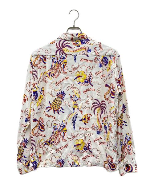 Sun Surf（サンサーフ）Sun Surf (サンサーフ) 長袖アロハシャツ HAWAIIAN PASSION ホワイト サイズ:M 15-15 1/2の古着・服飾アイテム
