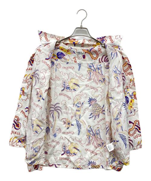 Sun Surf（サンサーフ）Sun Surf (サンサーフ) 長袖アロハシャツ HAWAIIAN PASSION ホワイト サイズ:M 15-15 1/2の古着・服飾アイテム