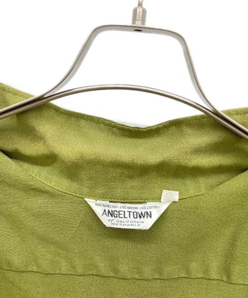 angel town（エンジェルタウン）ANGEL TOWN (エンジェルタウン) 50s-60s 半袖ボーリングシャツ 黄緑 サイズ:Lの古着・服飾アイテム