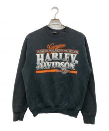 HARLEY-DAVIDSON（ハーレーダビッドソン）の古着「クルーネックスウェット」｜ブラック