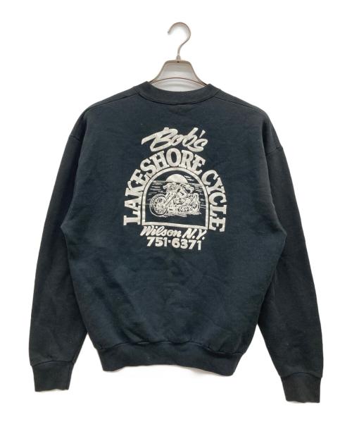 HARLEY-DAVIDSON（ハーレーダビッドソン）HARLEY-DAVIDSON (ハーレーダビッドソン) クルーネックスウェット ブラック サイズ:Lの古着・服飾アイテム