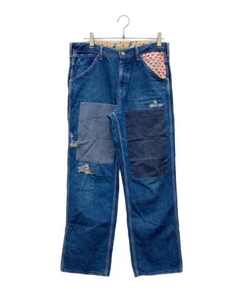 Bohemians（ボヘミアンズ）Bohemians (ボヘミアンズ) パッチワークデニムパンツ インディゴ サイズ:Ｍの古着・服飾アイテム